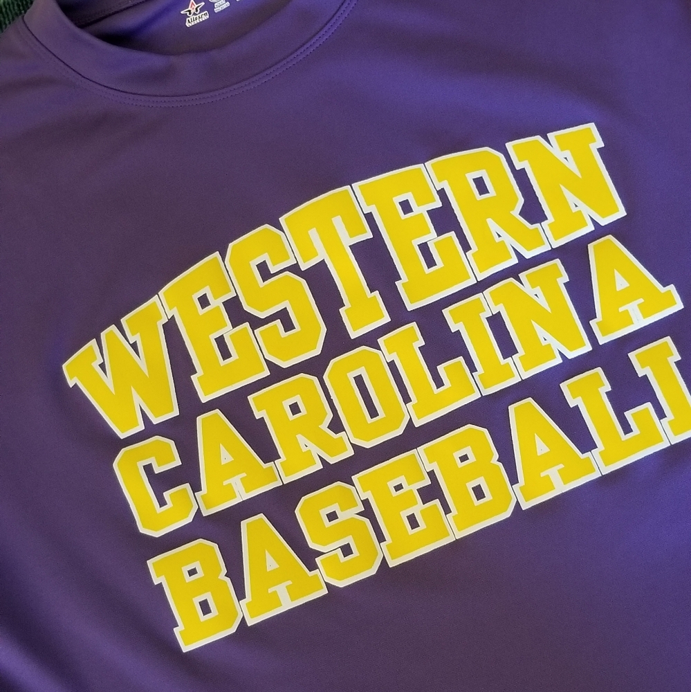 Western Carolina Baseball workout shirt Purple Size Large